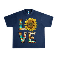 Navy western love with sunflower Urban Heavy Tee - Artiststas