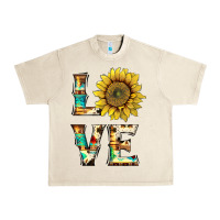 Sandshell western love with sunflower Urban Heavy Tee - Artiststas