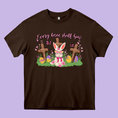 Every Knee Shall Bow Heavy Core Tee Designed By Maliassmallbusiness