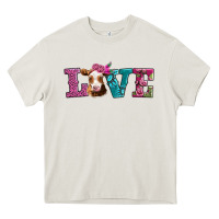 Cream love with guernsey cow Heavy Core Tee - AdoDesignShop