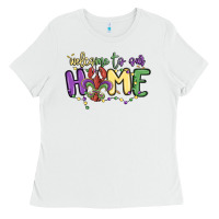 White welcome to our home Ladies Tee - MaliasSmallBusiness