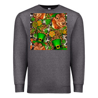 Charcoal Heather st patricks  cow with candy Premium Sweatshirt - FaDigitalArtStudio