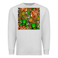 Dove Grey st patricks  cow with candy Premium Sweatshirt - FaDigitalArtStudio