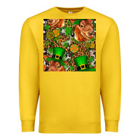 Lemon st patricks  cow with candy Premium Sweatshirt - FaDigitalArtStudio