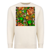St Patricks  Cow With Candy Premium Sweatshirt | Teevron