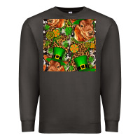 Smoke st patricks  cow with candy Premium Sweatshirt - FaDigitalArtStudio