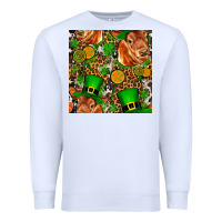 White st patricks  cow with candy Premium Sweatshirt - FaDigitalArtStudio