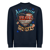Navy American heart southern soul Heavyweight Sweatshirt - HowdyJamesFarm