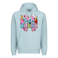 Blue Mist Easter Teacher bunny Premium Hoodie - OliviaCreatesArt