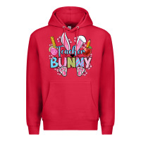 Cardinal Easter Teacher bunny Premium Hoodie - OliviaCreatesArt