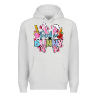 Dove Grey Easter Teacher bunny Premium Hoodie - OliviaCreatesArt
