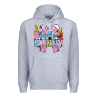 Heather Grey Easter Teacher bunny Premium Hoodie - OliviaCreatesArt