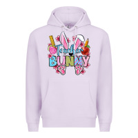 Lilac Easter Teacher bunny Premium Hoodie - OliviaCreatesArt
