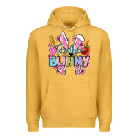 Mustard Easter Teacher bunny Premium Hoodie - OliviaCreatesArt