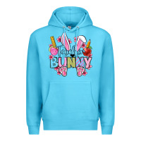 Ocean Blue Easter Teacher bunny Premium Hoodie - OliviaCreatesArt