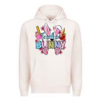 Pale Pink Easter Teacher bunny Premium Hoodie - OliviaCreatesArt