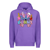 Purple Easter Teacher bunny Premium Hoodie - OliviaCreatesArt