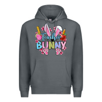 Rock Easter Teacher bunny Premium Hoodie - OliviaCreatesArt