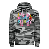 Slate Camo Easter Teacher bunny Premium Hoodie - OliviaCreatesArt