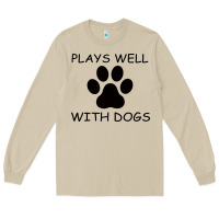 Mushroom Plays Well With Dogs Long Sleeve Tee - Bettercallsaul