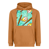 Meerkat baseball bat with thunders seamless pattern Heavyweight Hoodie - BundleAndBundleShop