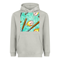 Moon Dust baseball bat with thunders seamless pattern Heavyweight Hoodie - BundleAndBundleShop