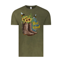 Vintage Olive Bee Kind Vintage Tee - JahusDesignShop