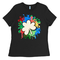 St Patricks Day Shamrock Autism Ladies Tee | Teevron