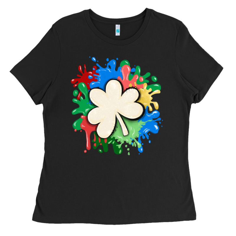 St Patricks Day Shamrock Autism Ladies Tee by MaliasSmallBusiness | Teevron