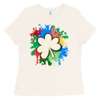 Bone st patricks day shamrock autism Ladies Tee - MaliasSmallBusiness