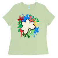 Matcha st patricks day shamrock autism Ladies Tee - MaliasSmallBusiness