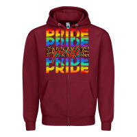 Burgundy pride pride pride Zipper Hoodie - OliviaCreatesArt