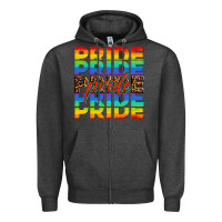 Charcoal Heather pride pride pride Zipper Hoodie - OliviaCreatesArt