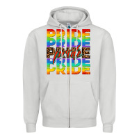 Dove Grey pride pride pride Zipper Hoodie - OliviaCreatesArt