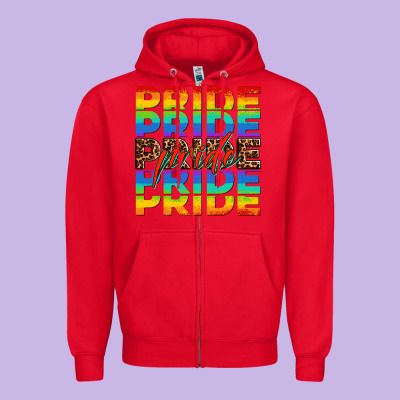Pride Pride Pride Zipper Hoodie Designed By Oliviacreatesart