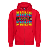Red pride pride pride Zipper Hoodie - OliviaCreatesArt