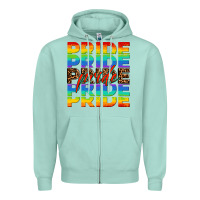 Seafoam pride pride pride Zipper Hoodie - OliviaCreatesArt