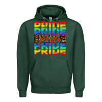 Sports Green pride pride pride Zipper Hoodie - OliviaCreatesArt