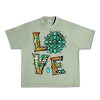 Oil Green love with gemstone Urban Heavy Tee - Artiststas