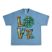 Pebble Blue love with gemstone Urban Heavy Tee - Artiststas