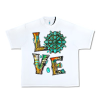 White love with gemstone Urban Heavy Tee - Artiststas