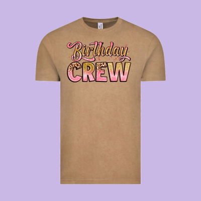 Birthday Crew Vintage Tee Designed By Artiststas