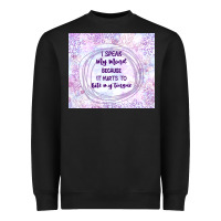 Black it hurts to bite my tongue Heavyweight Sweatshirt - TumblerDesignByShophia
