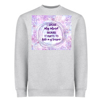Heather Grey it hurts to bite my tongue Heavyweight Sweatshirt - TumblerDesignByShophia