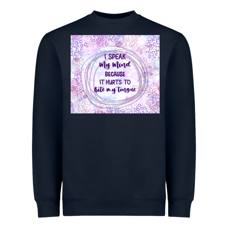 It Hurts To Bite My Tongue Heavyweight Sweatshirt by TumblerDesignByShophia | Teevron