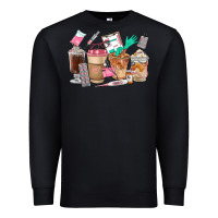 Black Nurse Coffee Cups Premium Sweatshirt - FaDigitalArtStudio