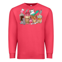 Cardinal Nurse Coffee Cups Premium Sweatshirt - FaDigitalArtStudio