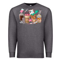 Charcoal Heather Nurse Coffee Cups Premium Sweatshirt - FaDigitalArtStudio