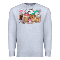 Heather Grey Nurse Coffee Cups Premium Sweatshirt - FaDigitalArtStudio