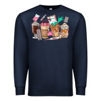 Navy Nurse Coffee Cups Premium Sweatshirt - FaDigitalArtStudio